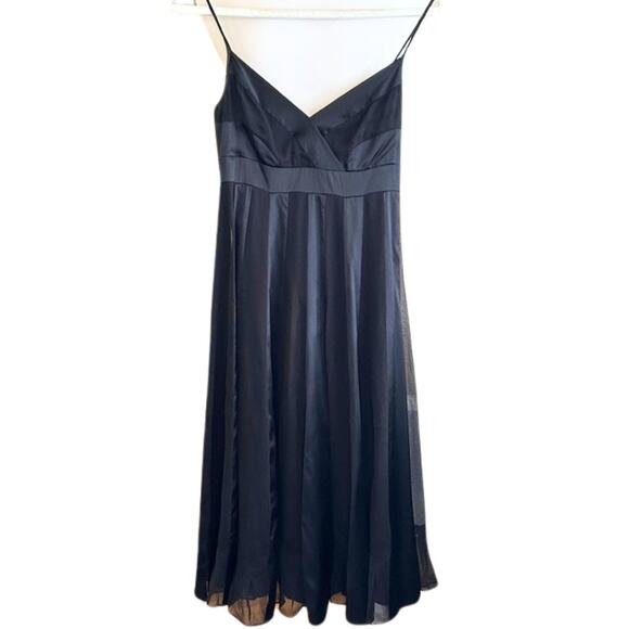 Diane von Furstenberg Black Silk Dress - A-Line Spaghetti Strap Dress – Sz 0 - Picture 4 of 11